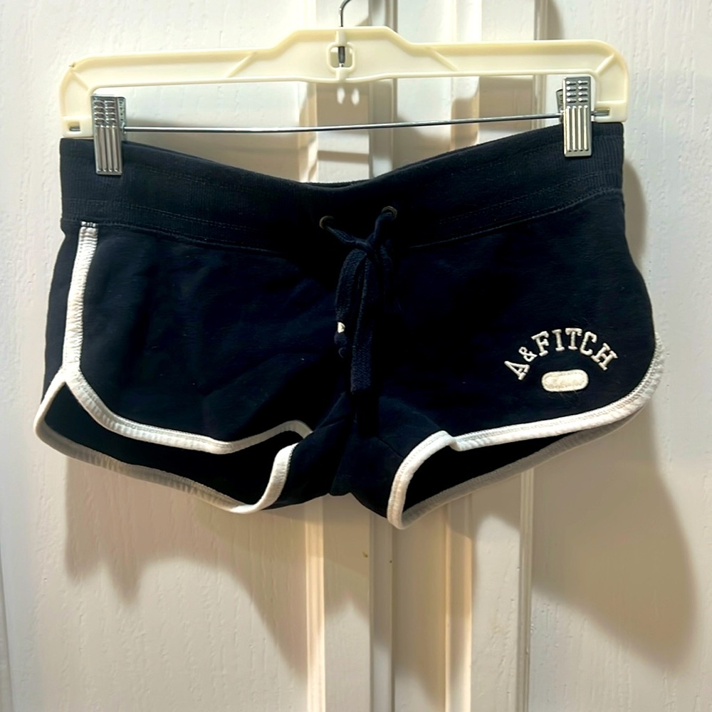 Abercrombie Navy/white gym shorts